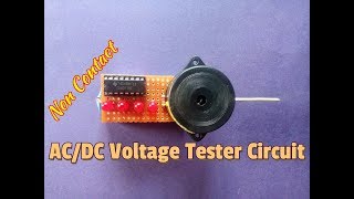 How To Make Non Contact ACDC Voltage Tester Circuit Using 4017 ICEasily Detect ACDC Voltage [upl. by Mercorr]