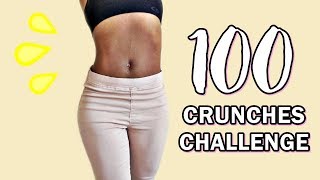 100 CRUNCHES CHALLENGE  Can You Do 100 Crunches in 5 Minutes Tone Your Abs amp Lower Belly at Home [upl. by Freddy]