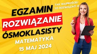 Odpowiedzi egzamin ósmoklasisty matematyka 15 maj 2024🤩 Sprawdź jak Ci poszło [upl. by Aivekal]