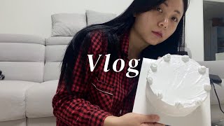 Wedding vlog 웨촬D7염색촬영소품구매모형케이크 만들기청첩장 샘플 언박싱그리고 살찌우기… [upl. by Hearsh406]