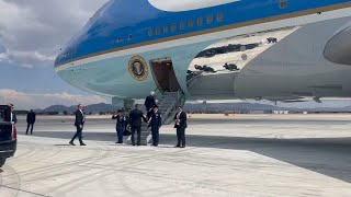 President Biden seen boarding Air Force One in LasVegas after testing positive for Covid19 [upl. by Latsyrk]