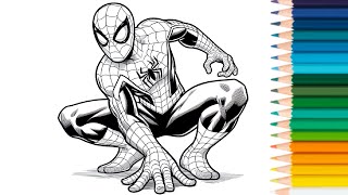 Spiderman Coloring Book  Marvel Spider Coloring Book NCS [upl. by Ayikat958]