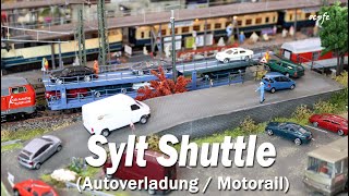 Autoverladung  Sylt Shuttle H0 Modellbahn [upl. by Llorre]