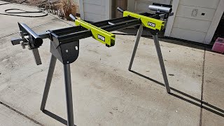 Ryobi Foldable Miter Saw Stand Assembly [upl. by Orvan]