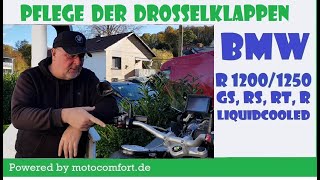 BMW R1200  R1250 GS LC  Drosselklappen Reinigung  Throttle valves cleaning [upl. by Shirberg]