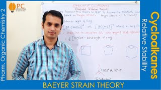 Cycloalkanes Organic Chemistry Part 4 Baeyer Strain Theory  Relative Stability of Cycloalkanes [upl. by Rosita409]