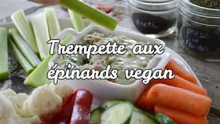 ❤️ Trempettesauce pour légumes crudités aux épinards végane sans gluten sans soya sans noix [upl. by Sorac]