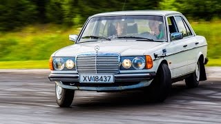 MercedesBenz W123 250 GoPro Drifting [upl. by Meyer643]