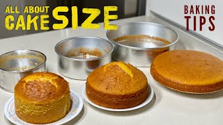 All About Cake Size  Baking Tips for Beginners  Baking Tips amp Tricks  Tips to make a perfect cake [upl. by Aivyls781]