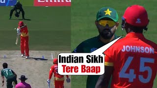 Canadian player Aron Johnson fight with Babar Azam over Kamran Akmal insult Indian Sikhs Pak vs Can [upl. by Samled]