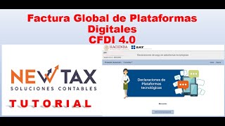 Factura global de Plataformas Tecnológicas 2022  Público en general  CFDI 40 fácil y rápido [upl. by Mace]