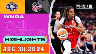 Washington Mystics vs Indiana Fever FULL GAME HIGHLIGHTS  AUG 30 2024 WNBA [upl. by Amatruda]