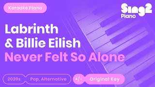 Labrinth amp Billie Eilish  Never Felt So Alone Karaoke Piano [upl. by Milore568]