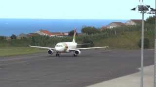 Airbus A320 TAP CSTNV takeoff talewind WRONG WAY  Ponta Delgada FullHD [upl. by Elehcim]