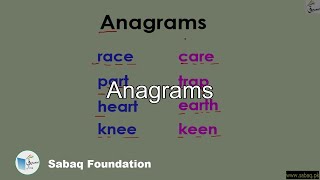 Anagrams English Lecture  Sabaqpk [upl. by Tiff725]