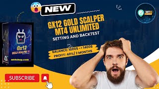 GX12 Gold Scalper MT4 Unlimited Platform build 1420  Setting and Backtest  Profit 402months [upl. by Rubie]