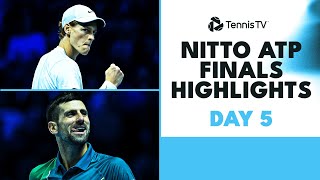 Sinner vs Rune THRILLER Djokovic Faces Hurkacz  Nitto ATP Finals 2023 Highlights Day 5 [upl. by Trabue]