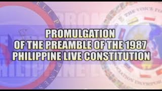 Promulgation of the Preamble of the 1987 PHL Live Constitution  PTV Coverage Dec 04 2013 [upl. by Niamjneb79]