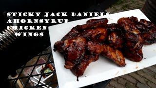 Sticky Ahornsyrup  Jack Daniels Chicken Wings [upl. by Winonah]