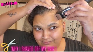 WHY I SHAVED OFF MY HAIR   BALD HEAD  NEW YEAR TRANSFORMATION [upl. by Junette]