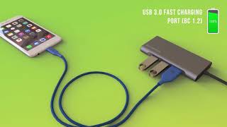 CADYCE CACU3HVG USBC™ to USB 30 Hub Gigabit Ethernet HDMI 4k amp VGA [upl. by Ahseiym]