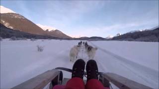 Passeio de treno com huskies [upl. by Zetnas]