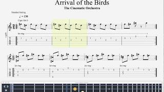 Arrival of the Birds Guitar tab The Cinematic Orchestra [upl. by Yenwat]