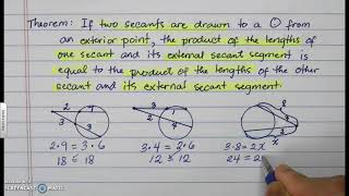 Segments Formed by Chords Secants and Tangents [upl. by Hadsall157]