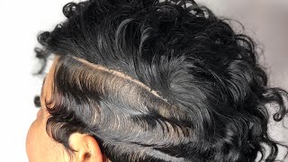 How to do a partial quickweave with curly hair on natural short hair [upl. by Burman]