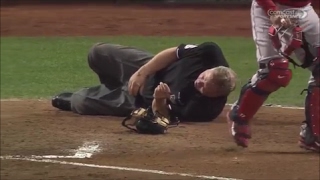 MLB Umpire Injuries [upl. by Nahsin318]