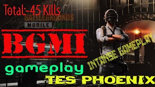 45 TOTAL KILLS IN BGMI • INTENSE RUSH • BGMI PUBGM GAMEPLAY [upl. by Sirod579]