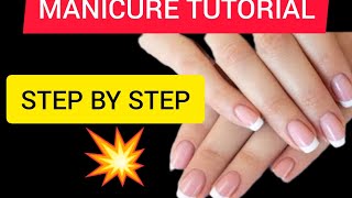 How To Do Manicure 💥  Full Step By Step Tutorial  Manicure Tutorial Spark Beauty Salon [upl. by Lorette]