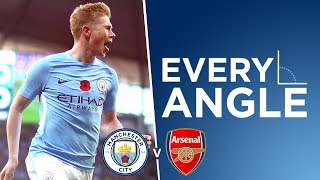 DE BRUYNE GOAL  Every Angle Kevin De Bruyne  City 31 Arsenal [upl. by Searby]