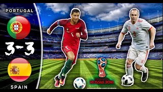 Portugal vs Spain 33 World Cup 2018 🔥 Hattrick Ronaldo Goals🔥 HD [upl. by Akiemehs]