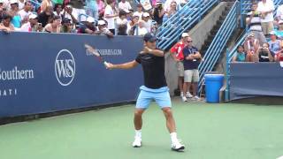 Roger Federer practice Cincinnati Open 2010 HD [upl. by Ivana723]