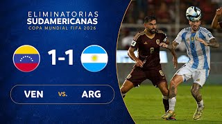 VENEZUELA vs ARGENTINA 11  RESUMEN  ELIMINATORIAS SUDAMERICANAS  FECHA 9 [upl. by Akirdnwahs]