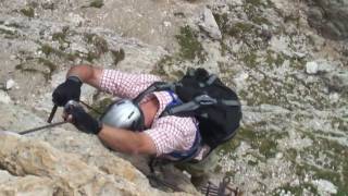 Sportlicher Klettersteig auf den Boeseekofel  Dolomiten ferrata [upl. by Natam]