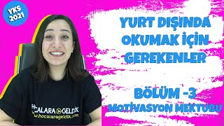 Yurt Dışında Okumak İçin Gerekenler  Bölüm 3 Motivasyon Mektubu [upl. by Olav]