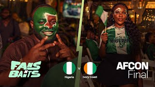 AFCON Final  Nigeria vs Ivory Coast  Fans N Bants Highlights [upl. by Yemrots119]