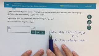 ALEKS  Solving for a Reactant Using a Chemical Equation 1 of 2 [upl. by Aicile]