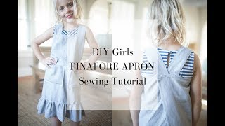 DIY Linen Pinafore Apron for Girls [upl. by Hailey714]