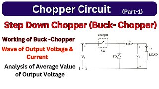 CHOPPER  Chopper Circuits  Step Down Chopper  Buck Chopper  Working of Step Down Chopper [upl. by Turne]