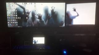 WINDOWS LIVE WALLPAPER on 3 screens ZOMBIES [upl. by Eimar]