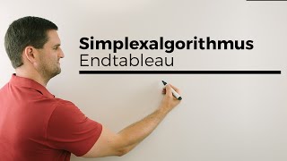 Simplexalgorithmus Endtableau Optimaltableu Werte ablesen  Mathe by Daniel Jung [upl. by Kosey]