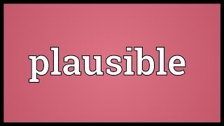 Plausible Meaning [upl. by Atirac]