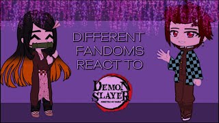 fandoms react to demon slayer  dskny react  44 [upl. by Malia]