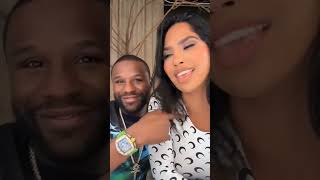 Floyd Mayweather on tiktok with his girlfriend Gallienne Nabila [upl. by Ennyletak]