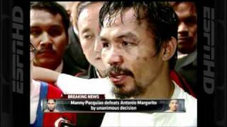 Manny Pacquiao vs Antonio Margarito Post Fight Interview [upl. by Cromwell]