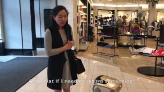 Watch Sanbot Be A Store Greeter At Nordstrom [upl. by Leonsis]