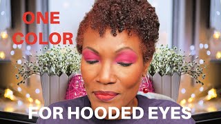 EASY EFFORTLESS ONE COLOR EYESHADOW LOOK FOR HOODED EYES [upl. by Elawalo]